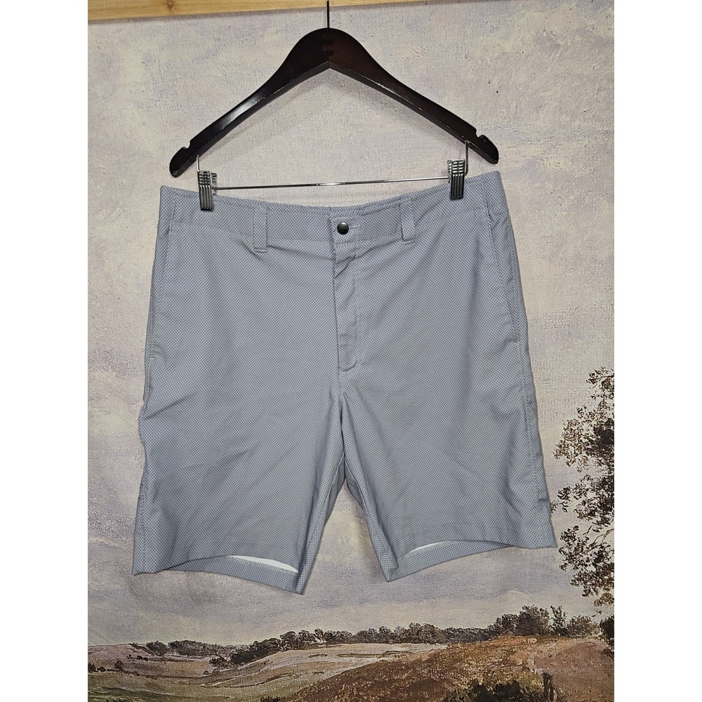 Callaway Mens Active Waistband Golf Shorts Blue Geometric 36W Opti-Dri Stretch